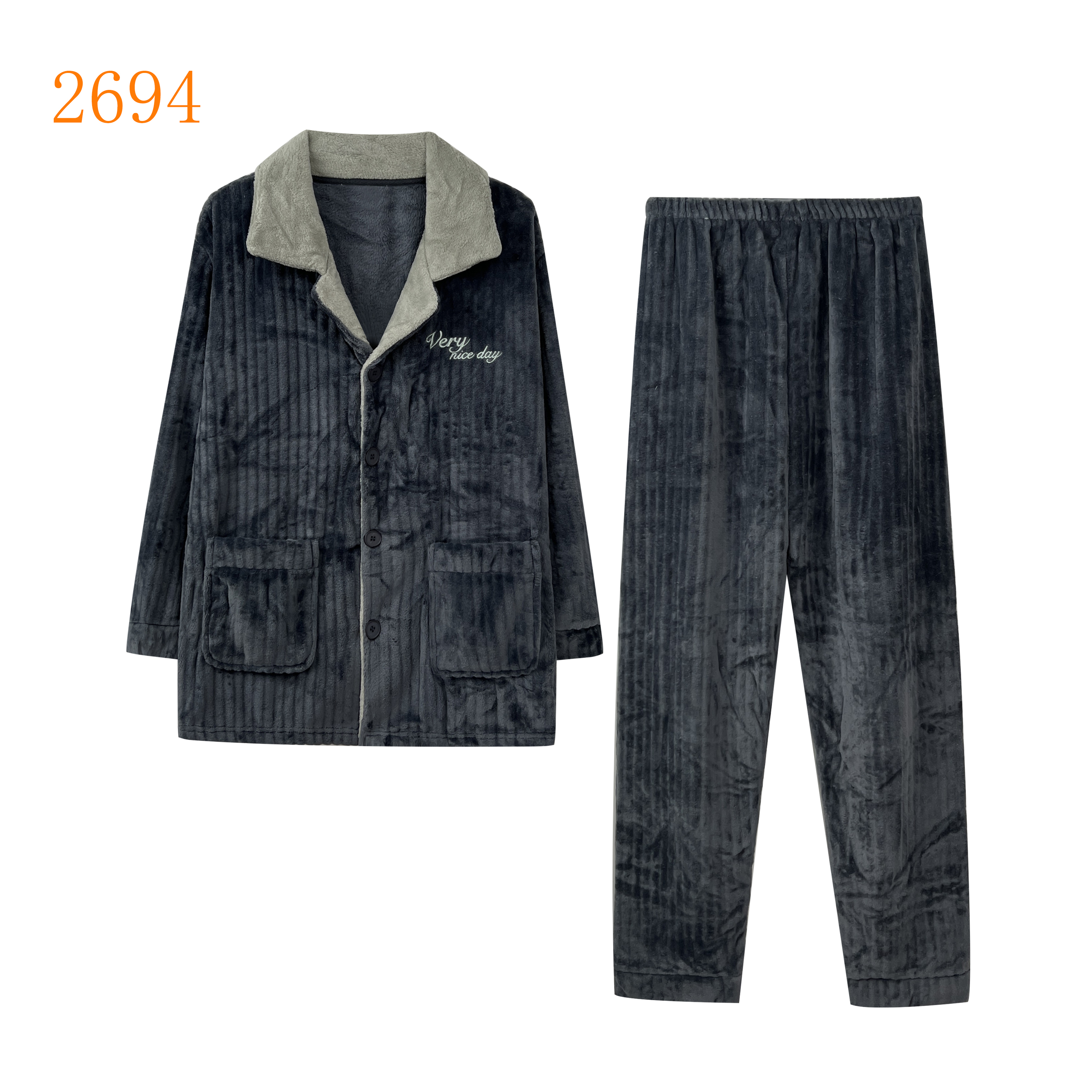 PPH【S2451】男款睡衣套装优雅简约可外穿家居-A76