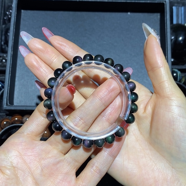 黑曜岩手链未镶嵌.*.