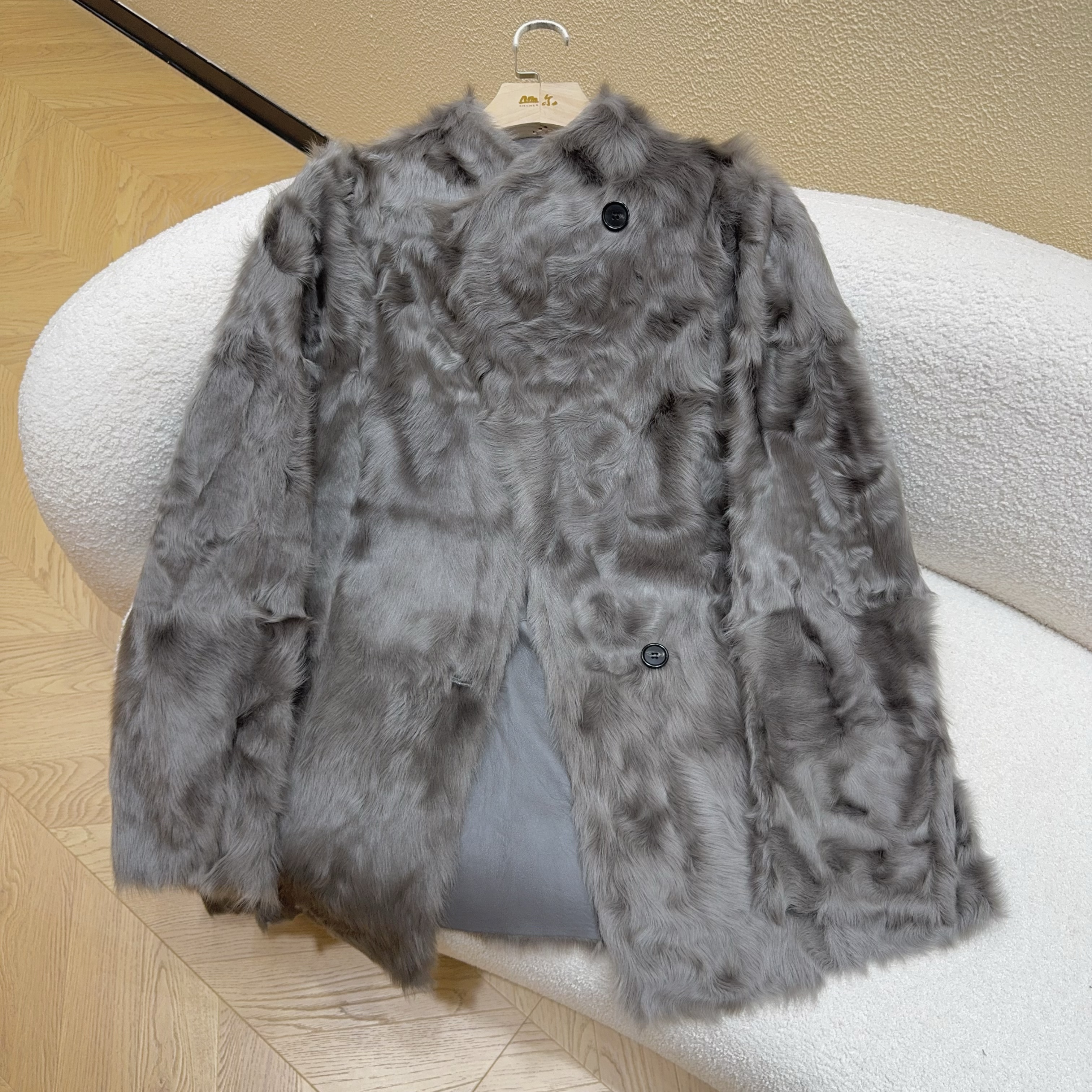 山.尔【雾仓】两面穿 稀缺小湖羊皮毛一体冬款外套