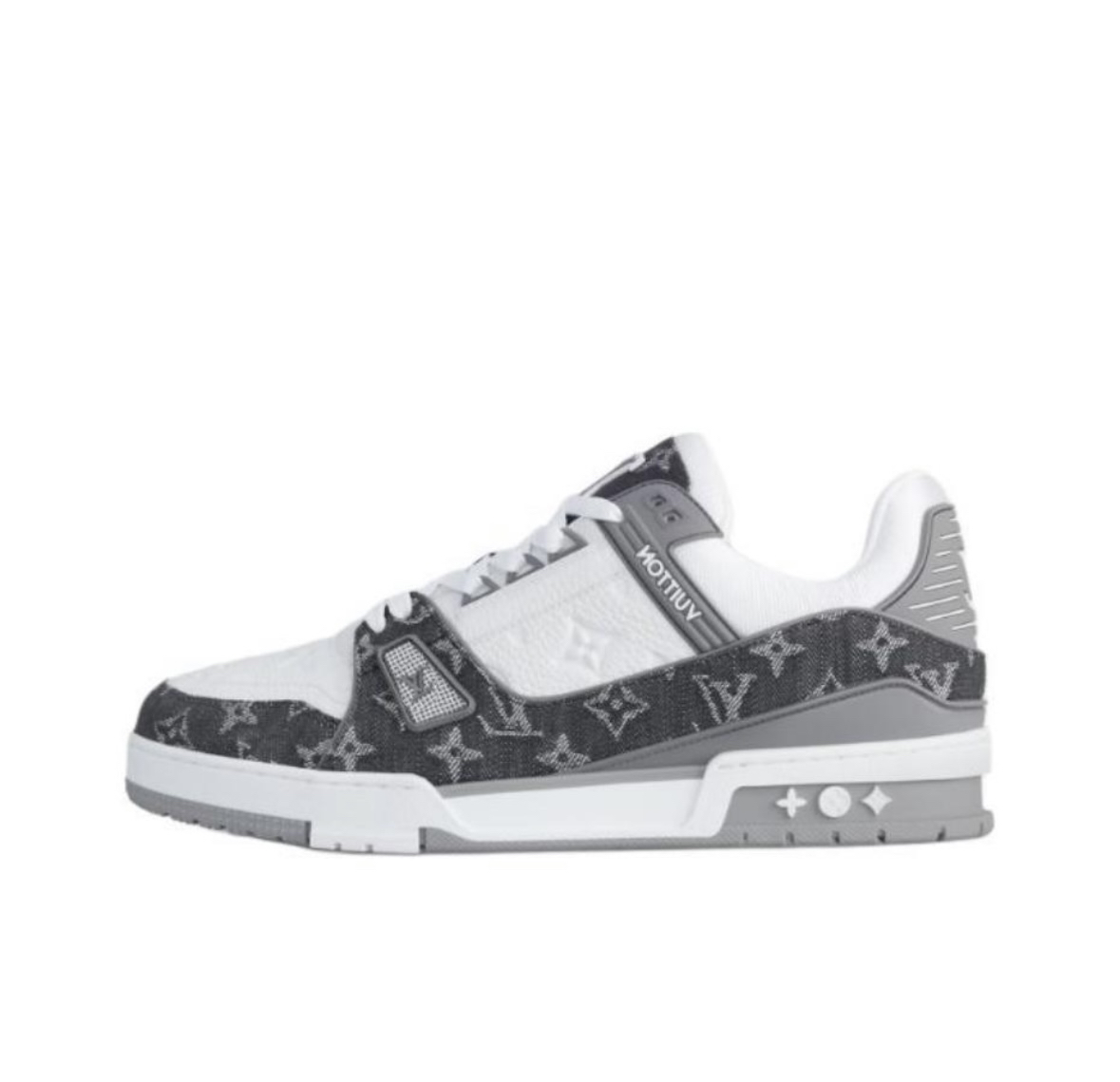 全新未使用 LouisVuitton/路易威登 Trainer灰白经典时尚运动鞋