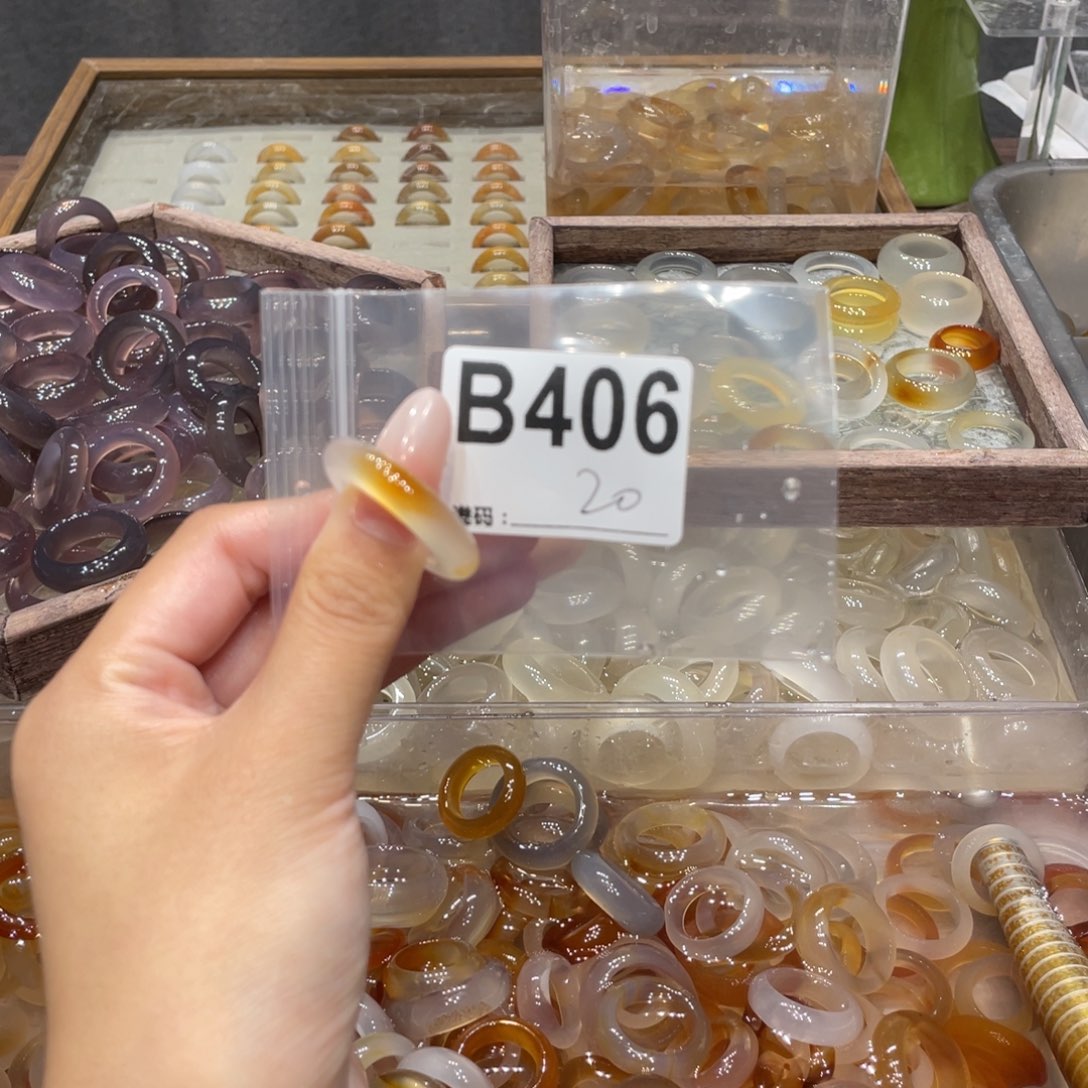 玛瑙/玉髓未镶嵌戒指406