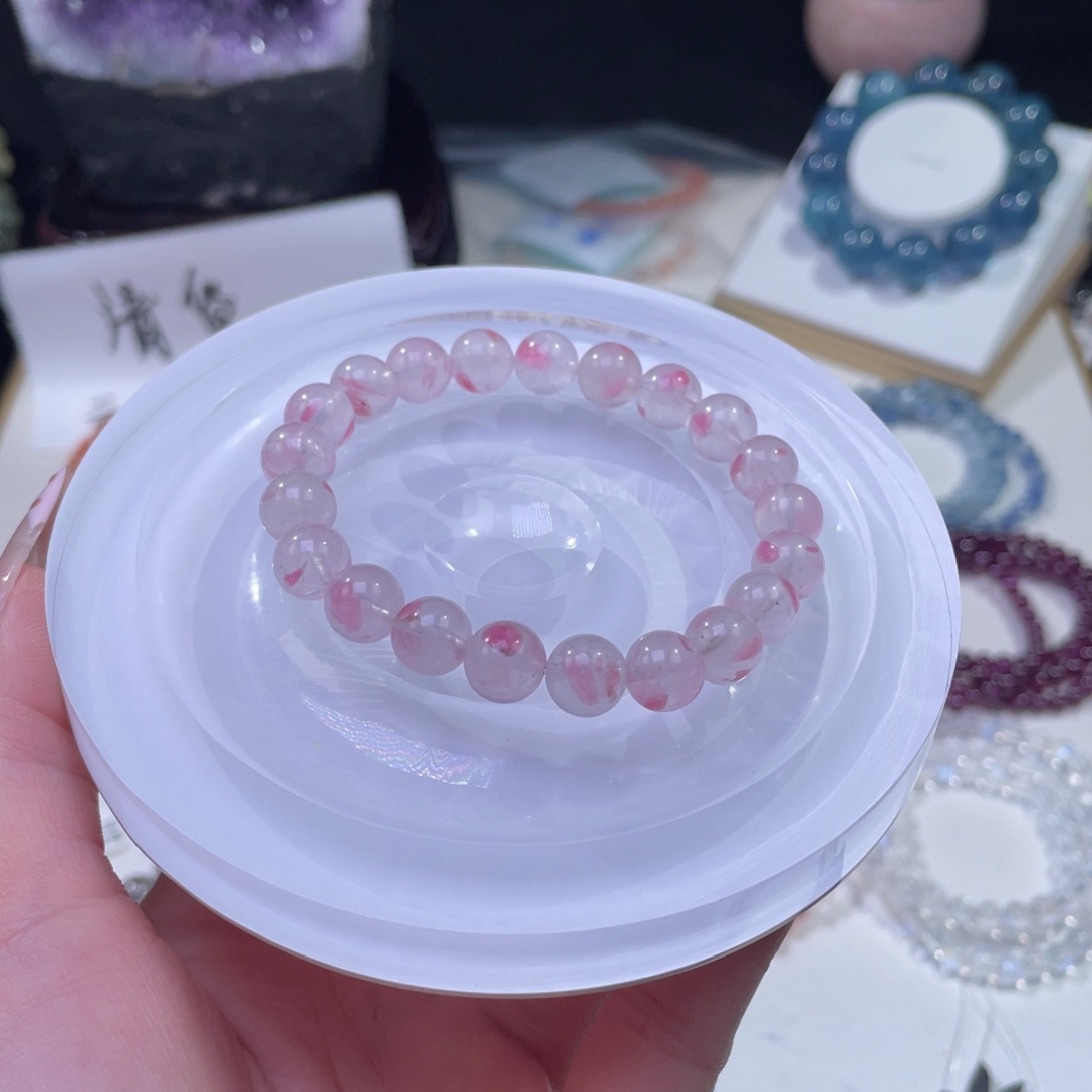 未镶嵌手链水晶樱花雨蔷薇辉9mm  21