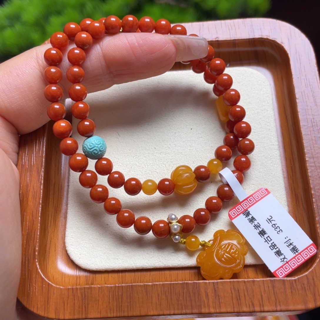 未镶嵌蜜蜡手链手串