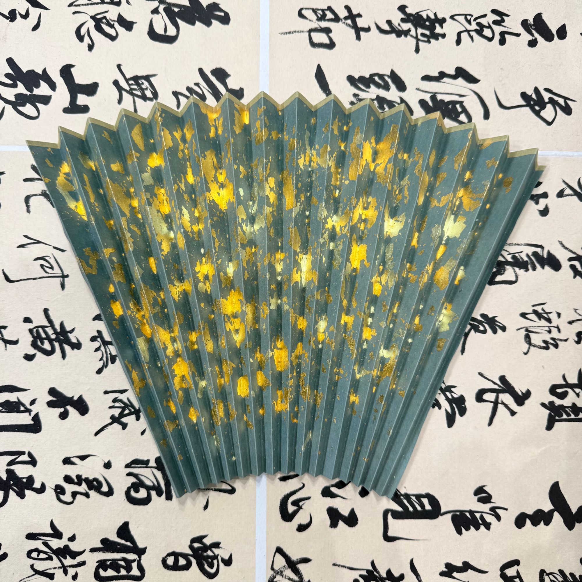 聋闻客高档双面洒金洒银扇面-标尺95,2.0排口，以直播间实物为主