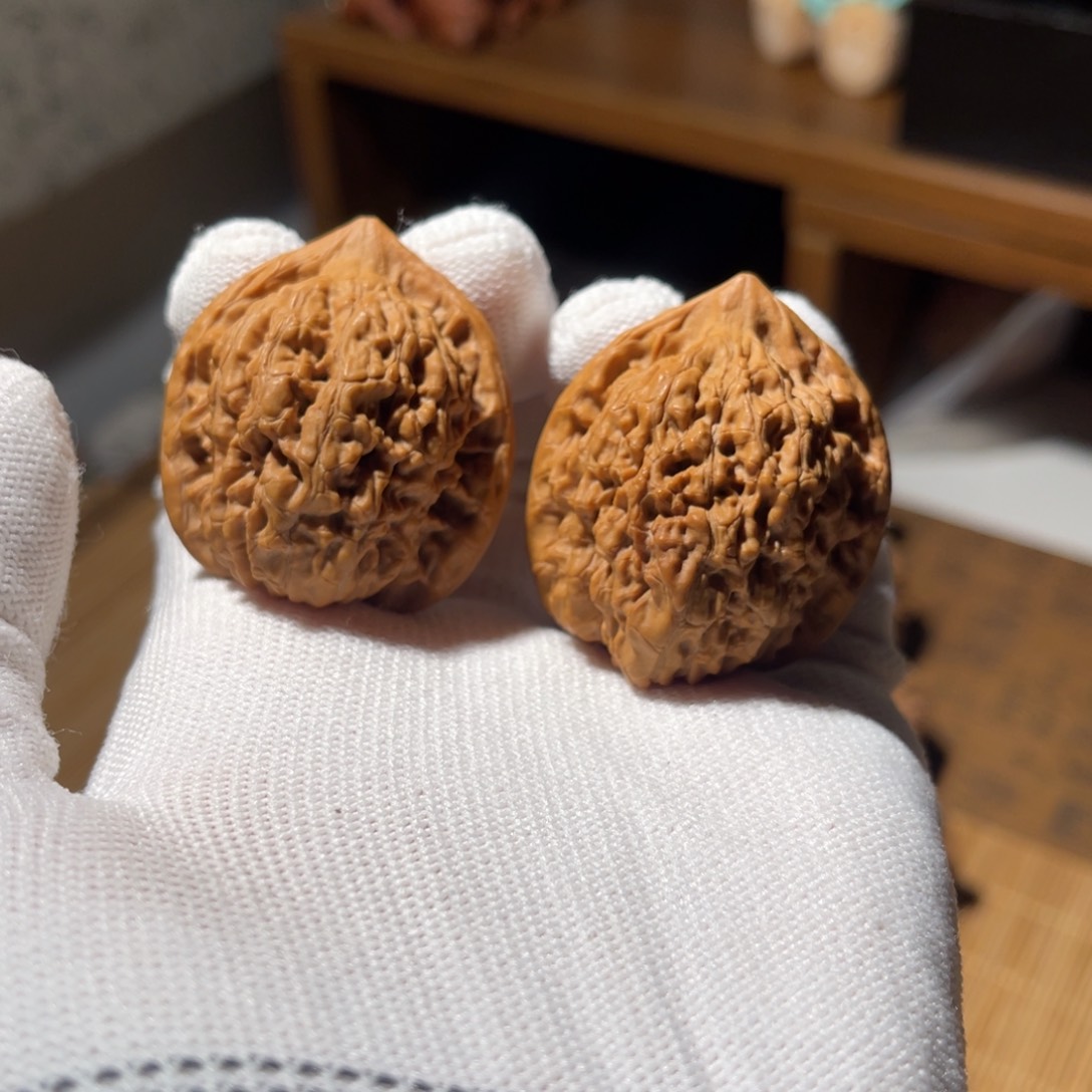 文玩核桃把件34官帽全品，不退不换