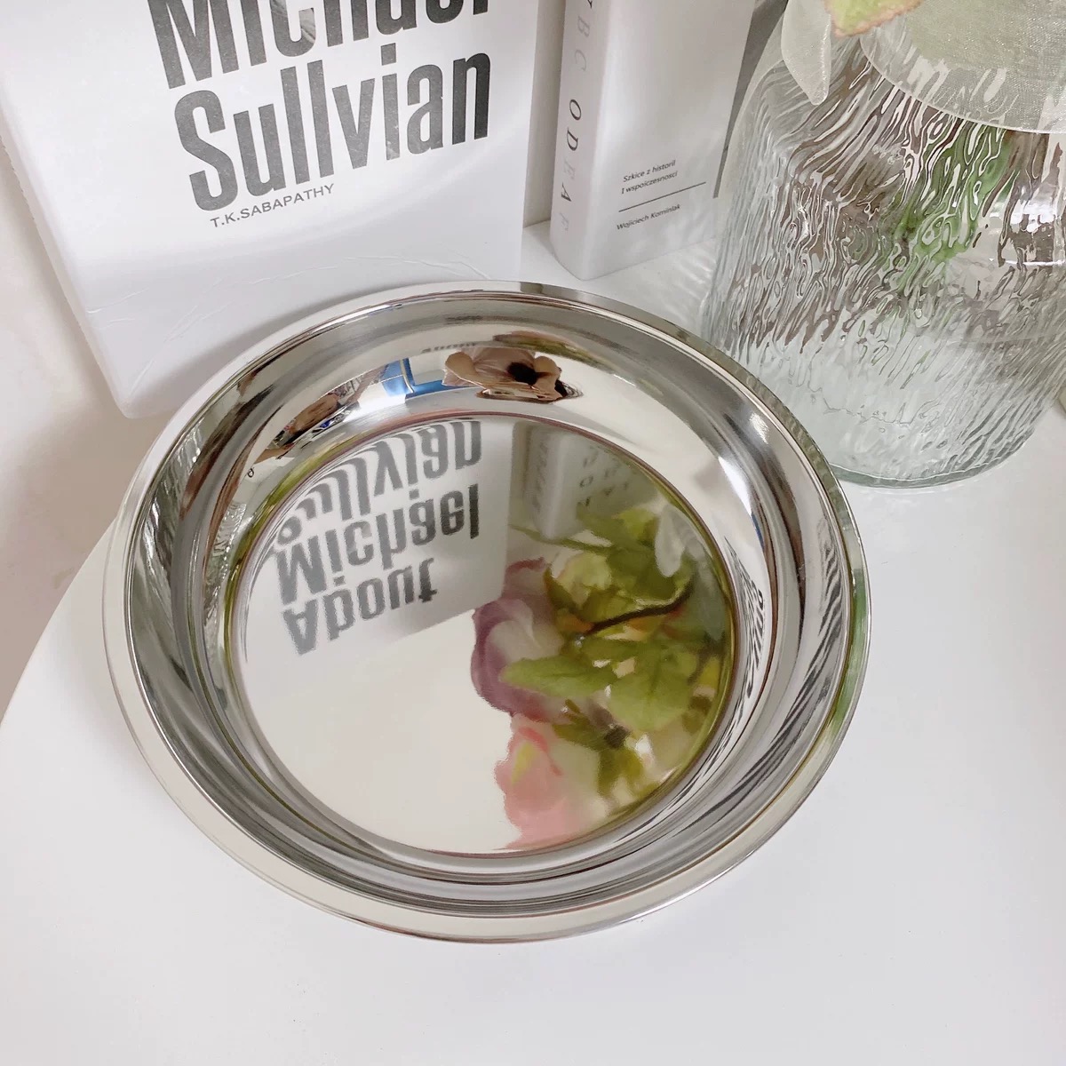 【三单五单囤】20cm加厚不锈钢多用圆盘配菜瓶凉皮蒸盘一个装