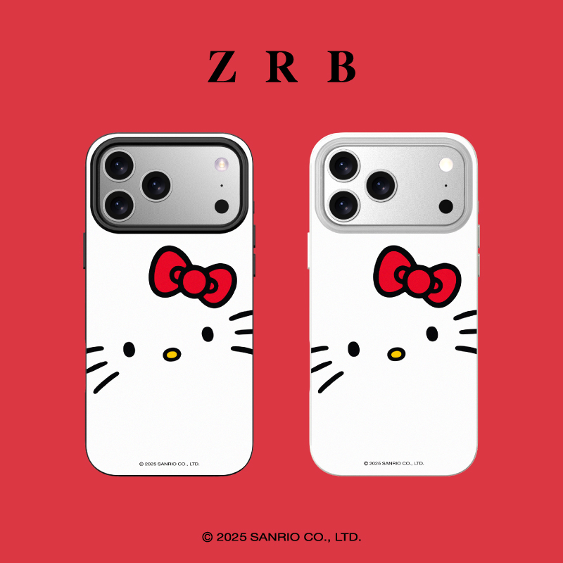zrbHello Kitty联名款萌萌大脸系列适用苹果17/16promax磨砂软壳