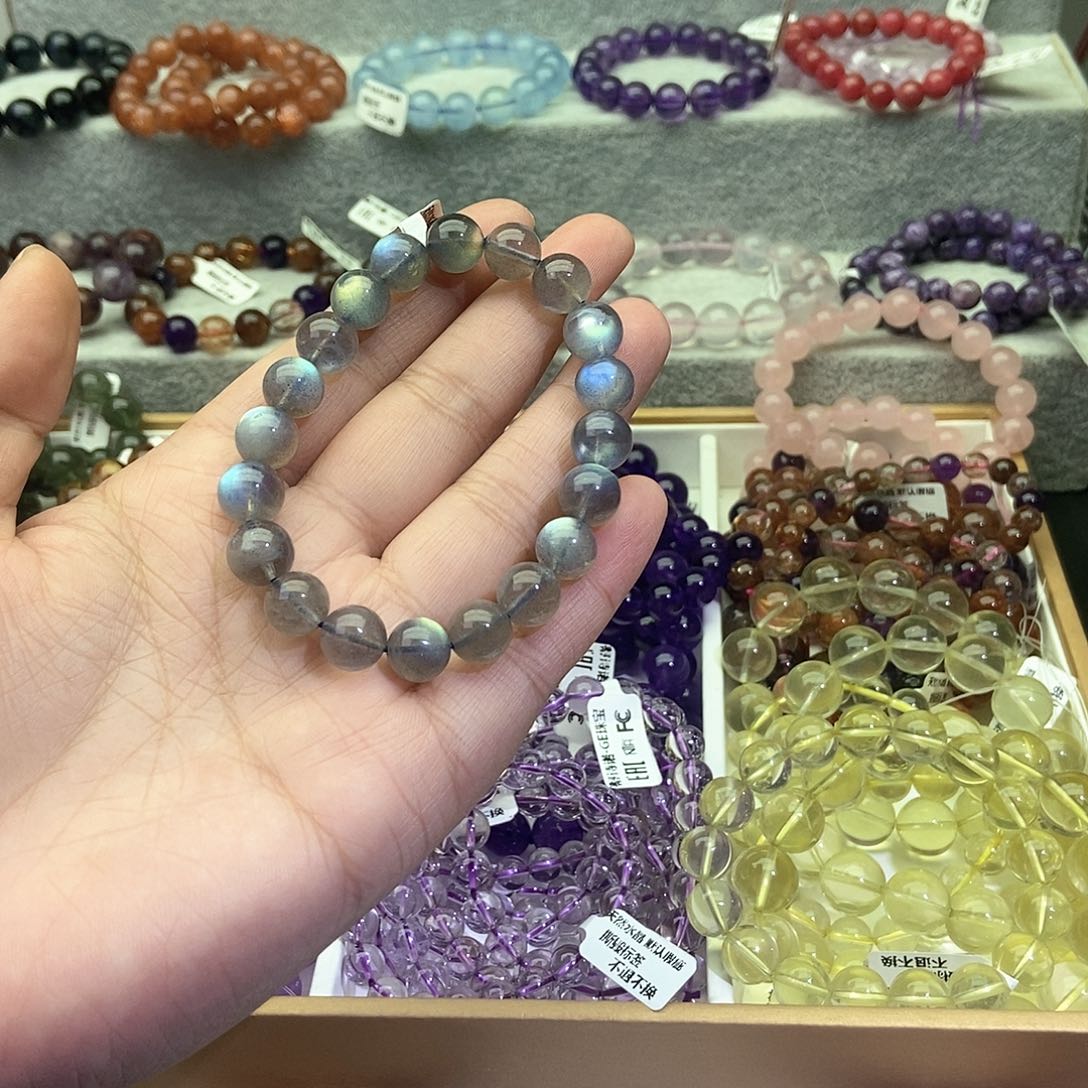 月光石手链未镶嵌毕业级灰月光10