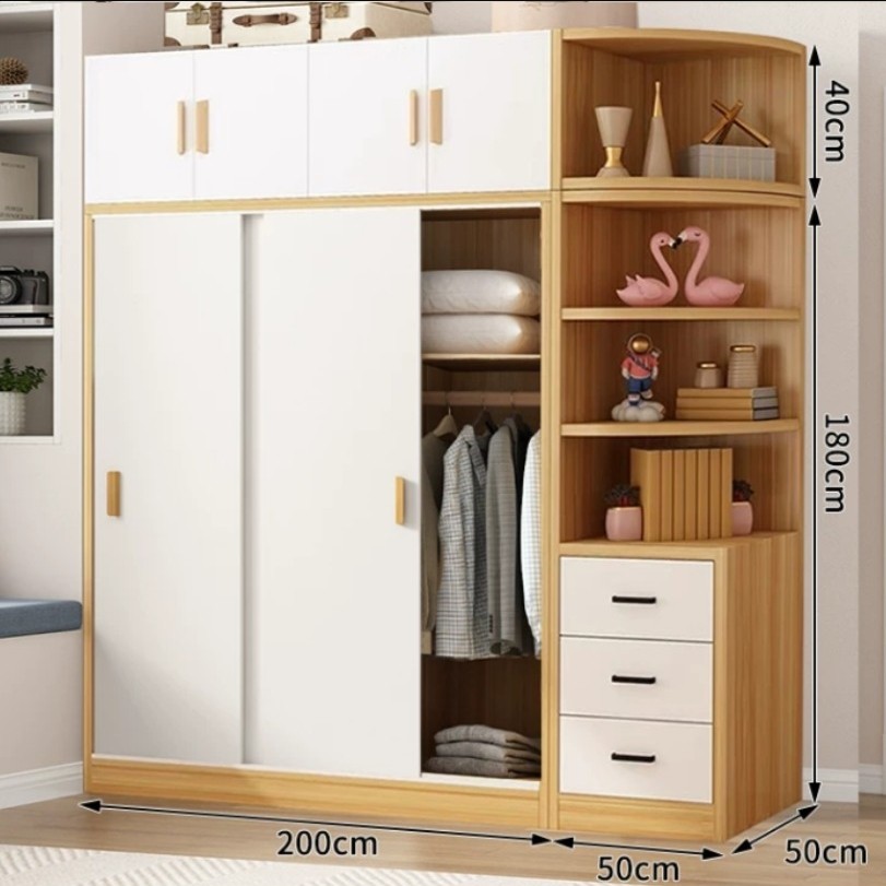 经济型衣柜卧室两门移门衣橱简易储物推拉门大衣柜简约家用衣橱