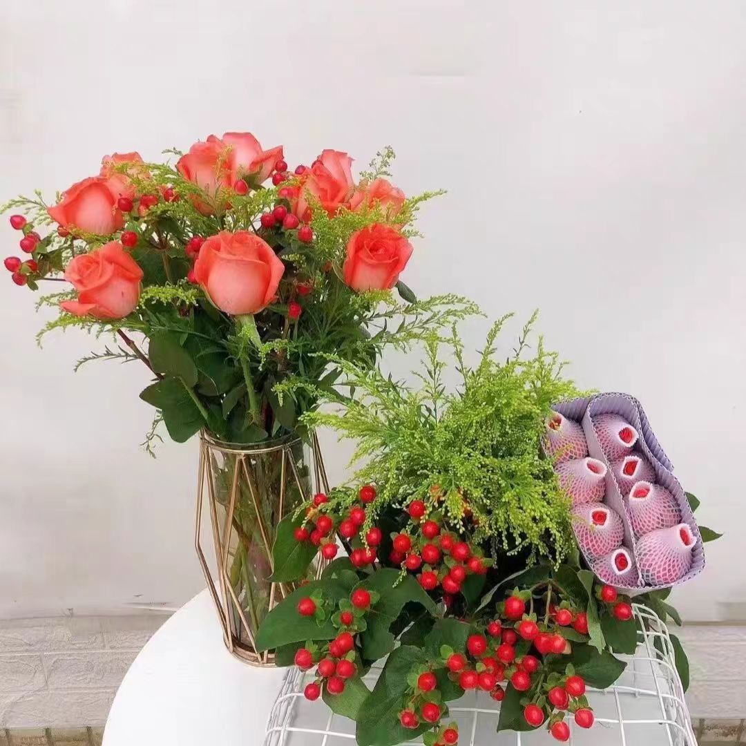 【两单顺丰一单中通】家用鲜花花束组合套餐鲜花四件套基地直发包邮