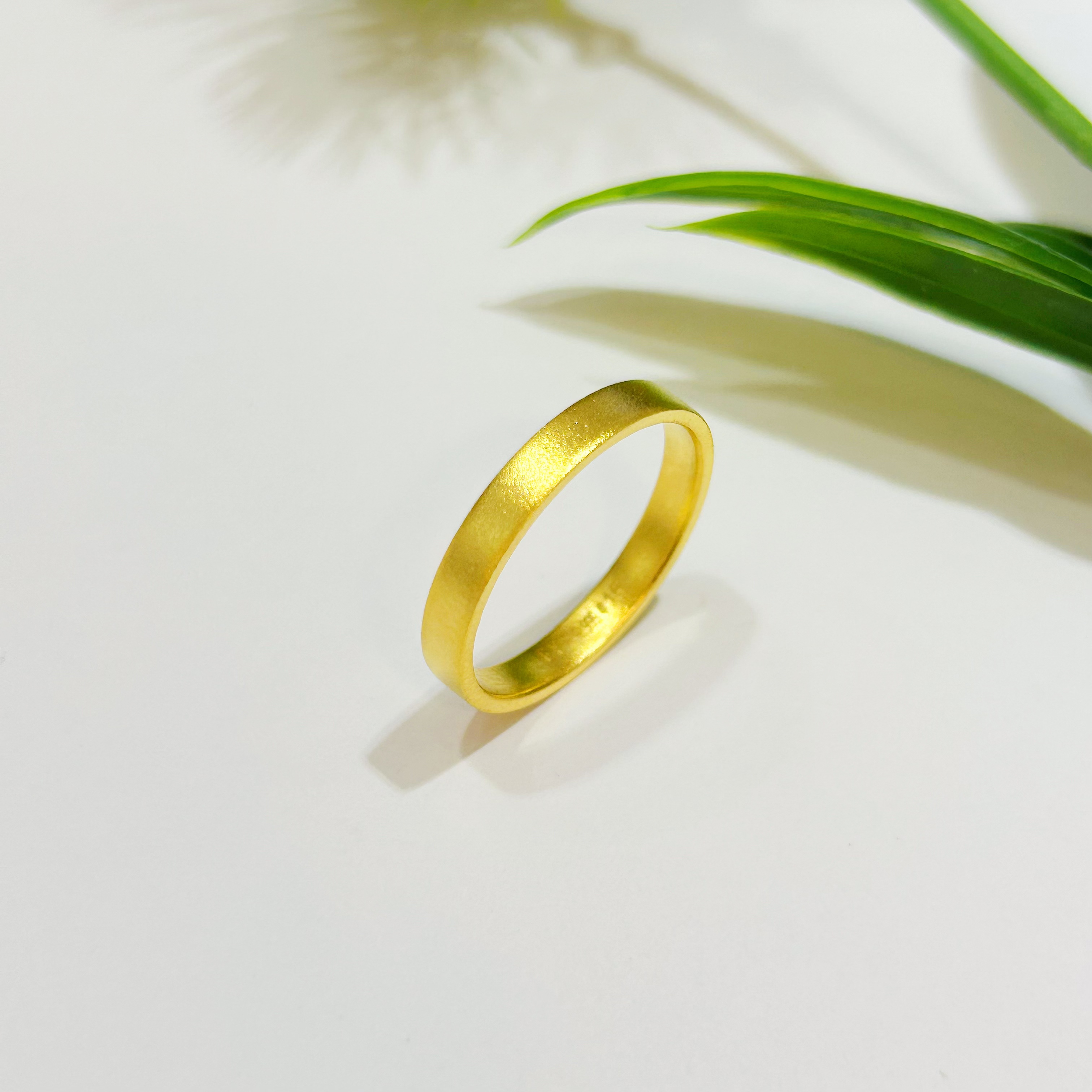 【富远黄金】足金古法平底平面指圈戒指FYHJ010004