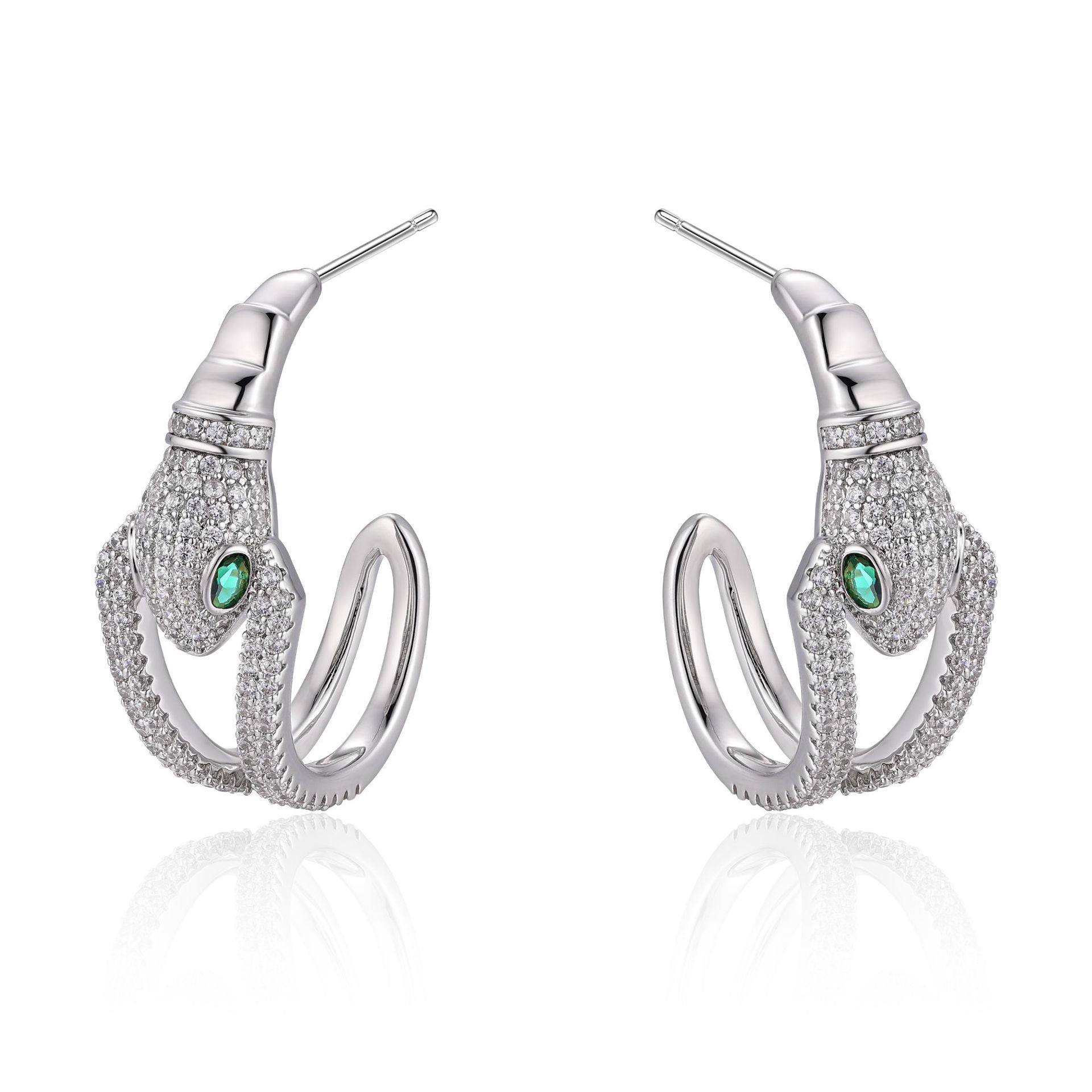 合金合成锆石耳饰 欧货DP高品原创设计空灵之美欧美风耳环-6762