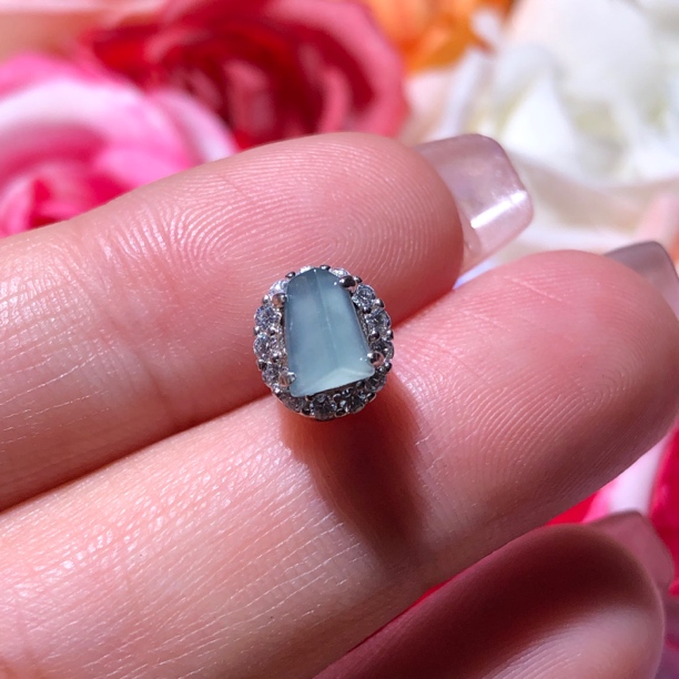 天然缅甸翡翠A货吊坠s925银翡翠潘朵拉批发零售