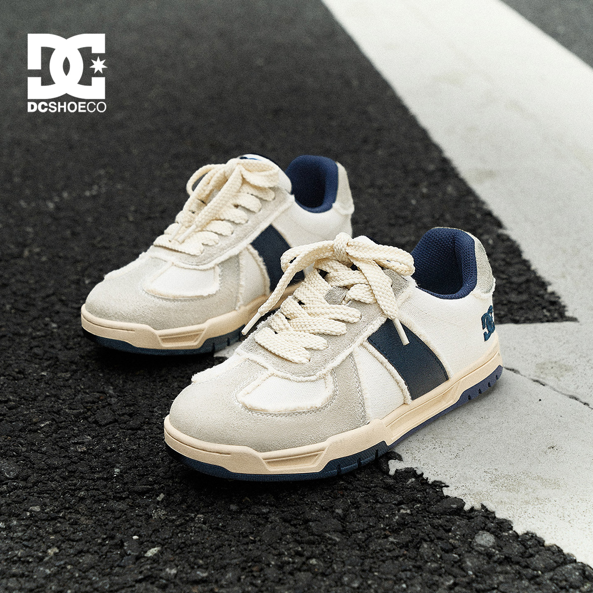 DCSHOES EDGE 26夏季新款休闲板鞋长毛牛反绒男士德训鞋子男鞋