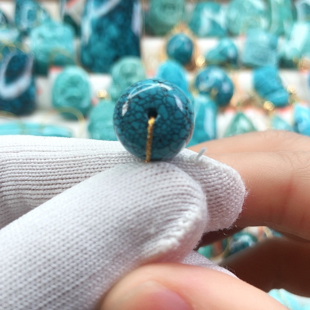 绿松石未镶嵌车挂直径14