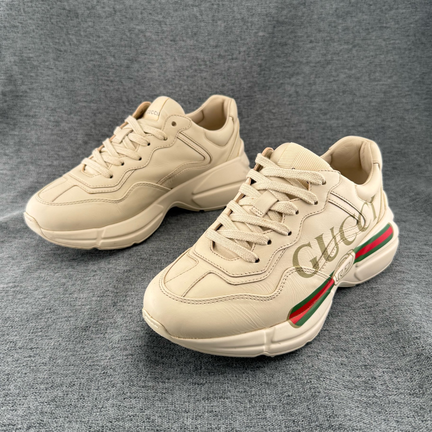 99新 GUCCI/古驰 Gucci/古驰 35.5码 米白色老爹鞋 D0853