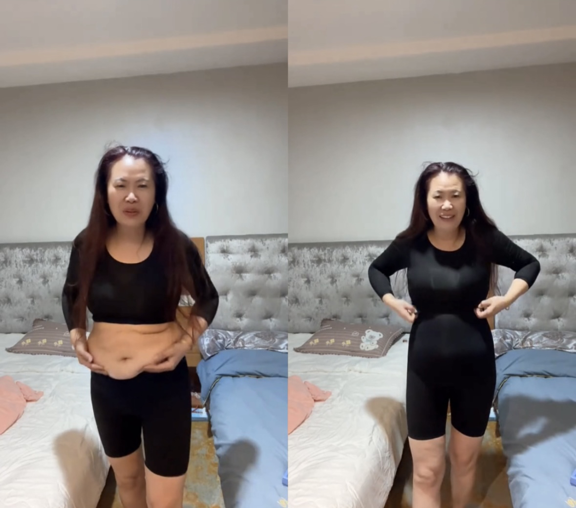 裸感无痕液体塑体收腹裤防卷边