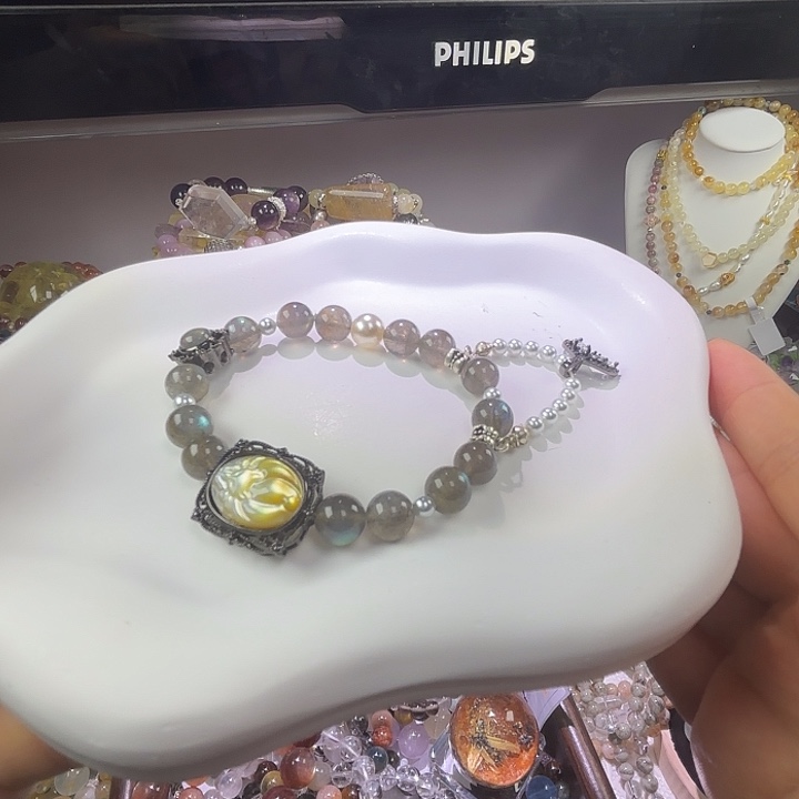 石英石纯铜洛兮手串