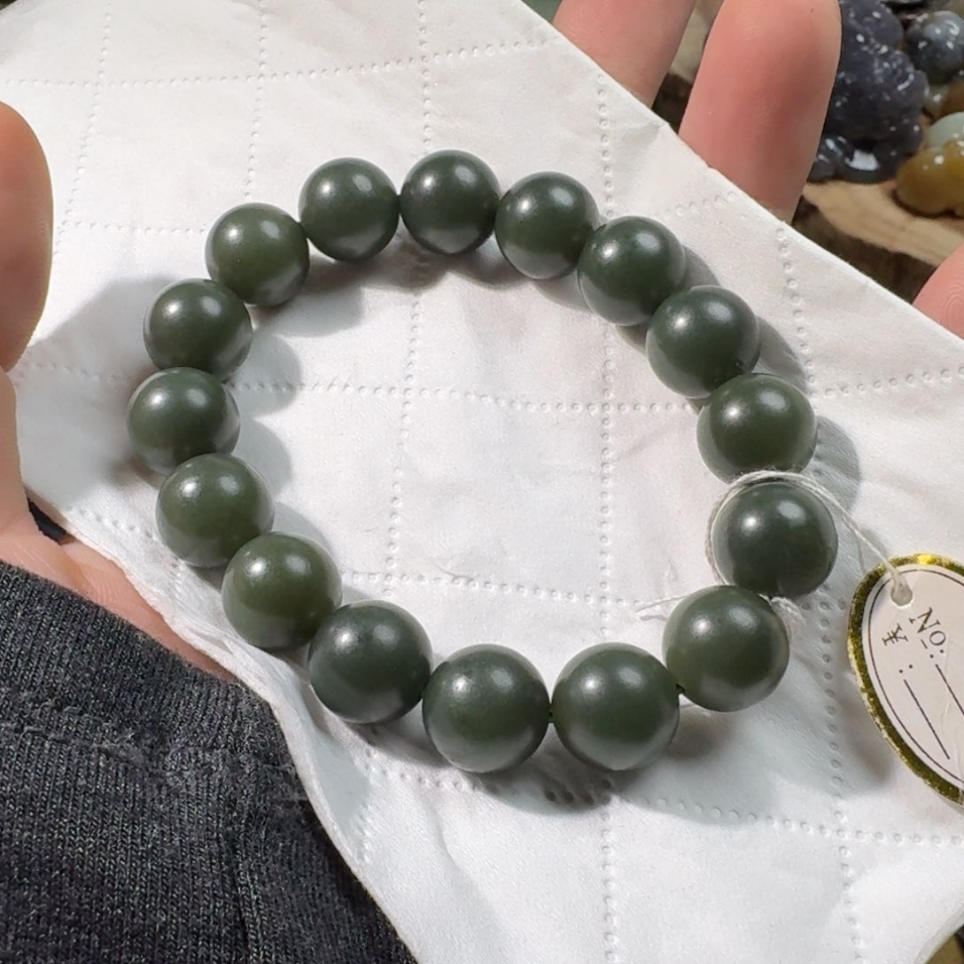 和田玉手串12未镶嵌