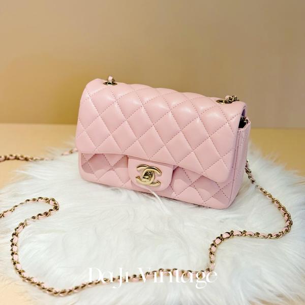 大吉中古/Chanel香奈儿24k粉金小mini斜挎包
