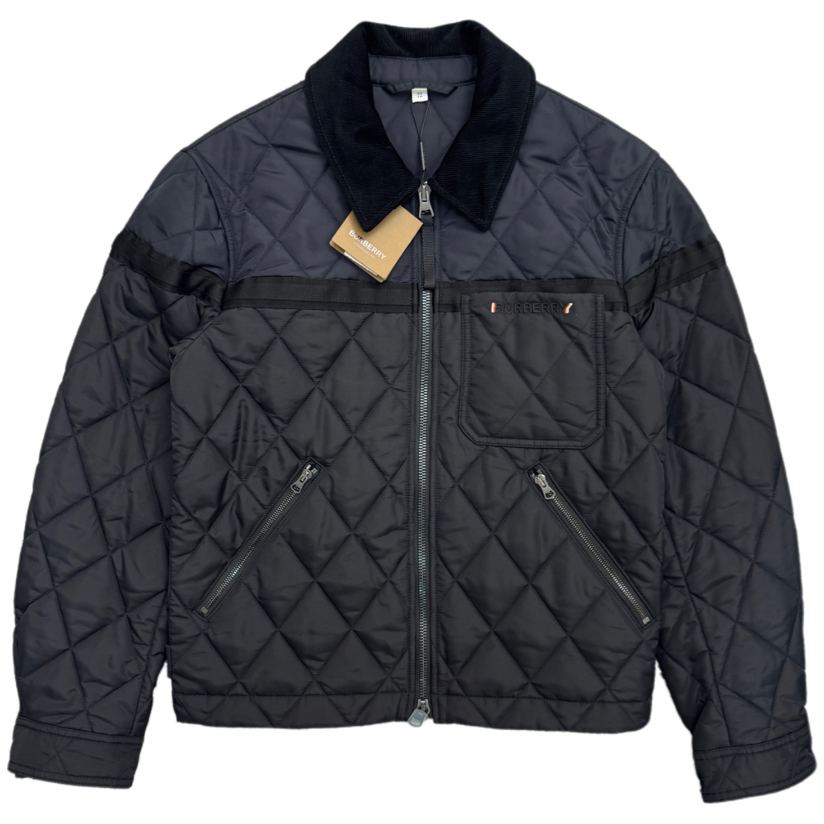 未使用 BURBERRY/博柏利 菱形胸前口袋刺绣logo棉服外套xs码