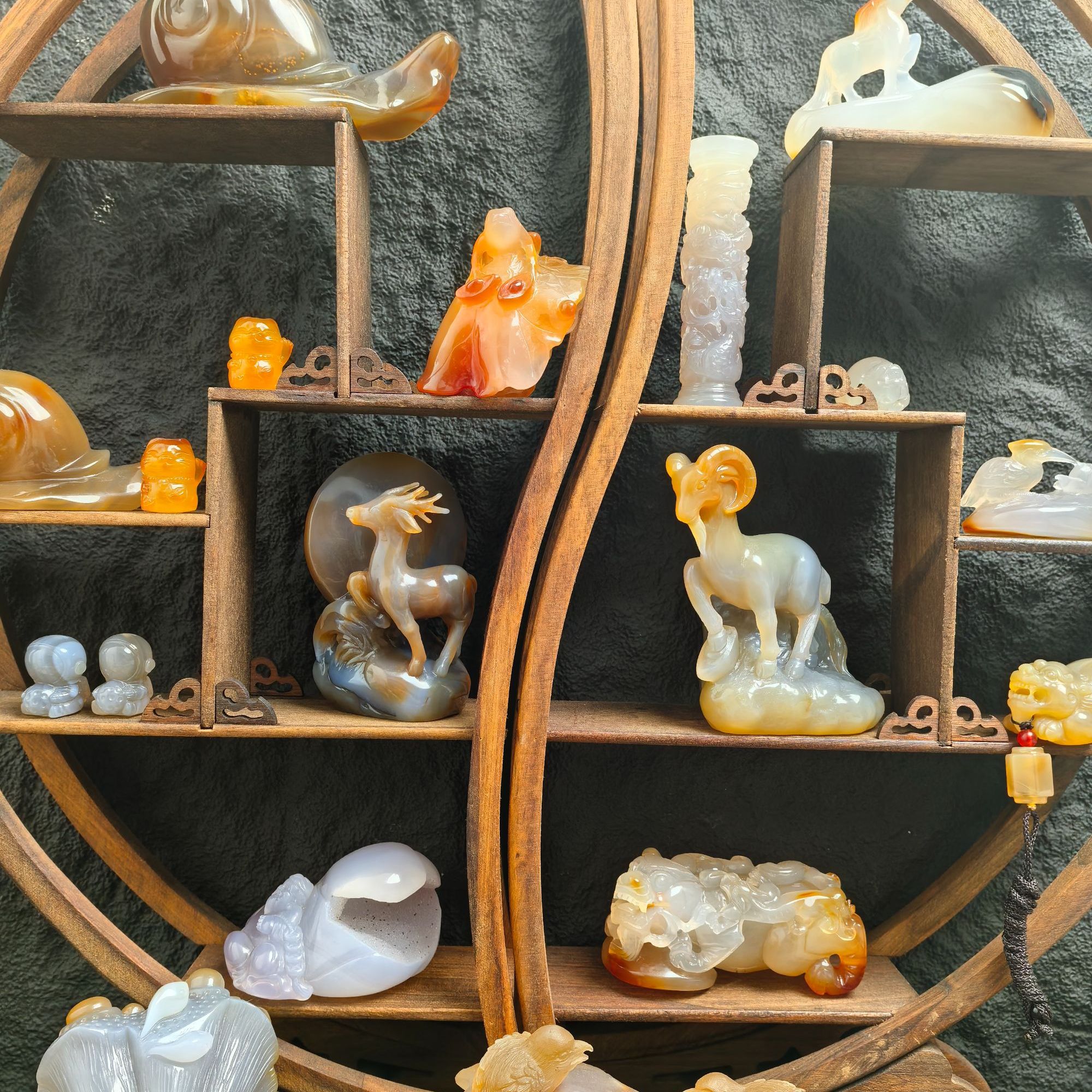 天然玛瑙家居摆件造型手把