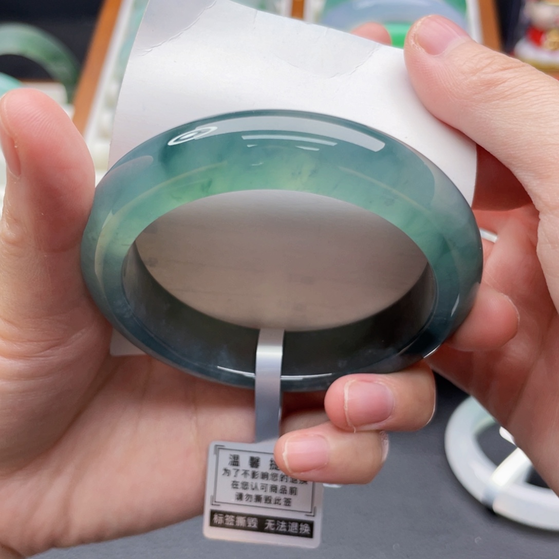 未镶嵌手镯翡翠54.5高级蓝