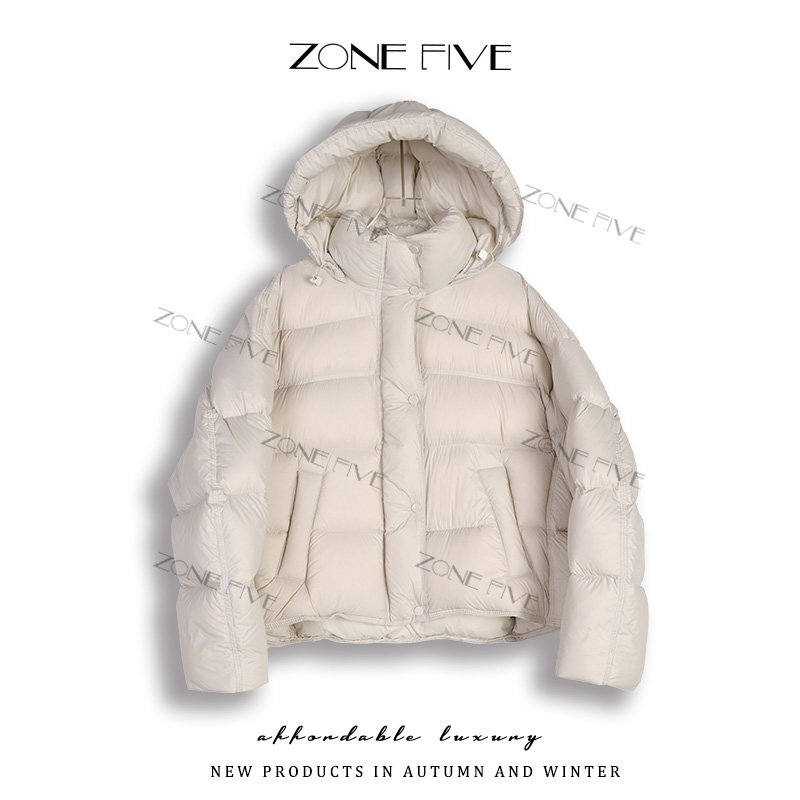 【zonefive】95白鸭绒羽绒服女2025冬新款初冬季独特超好看韩系短款
