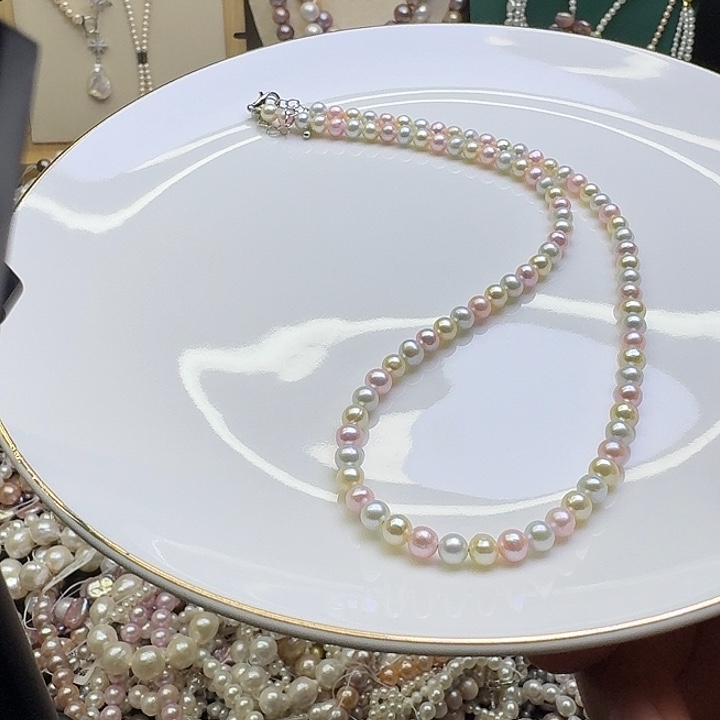 合金淡水珍珠耳饰