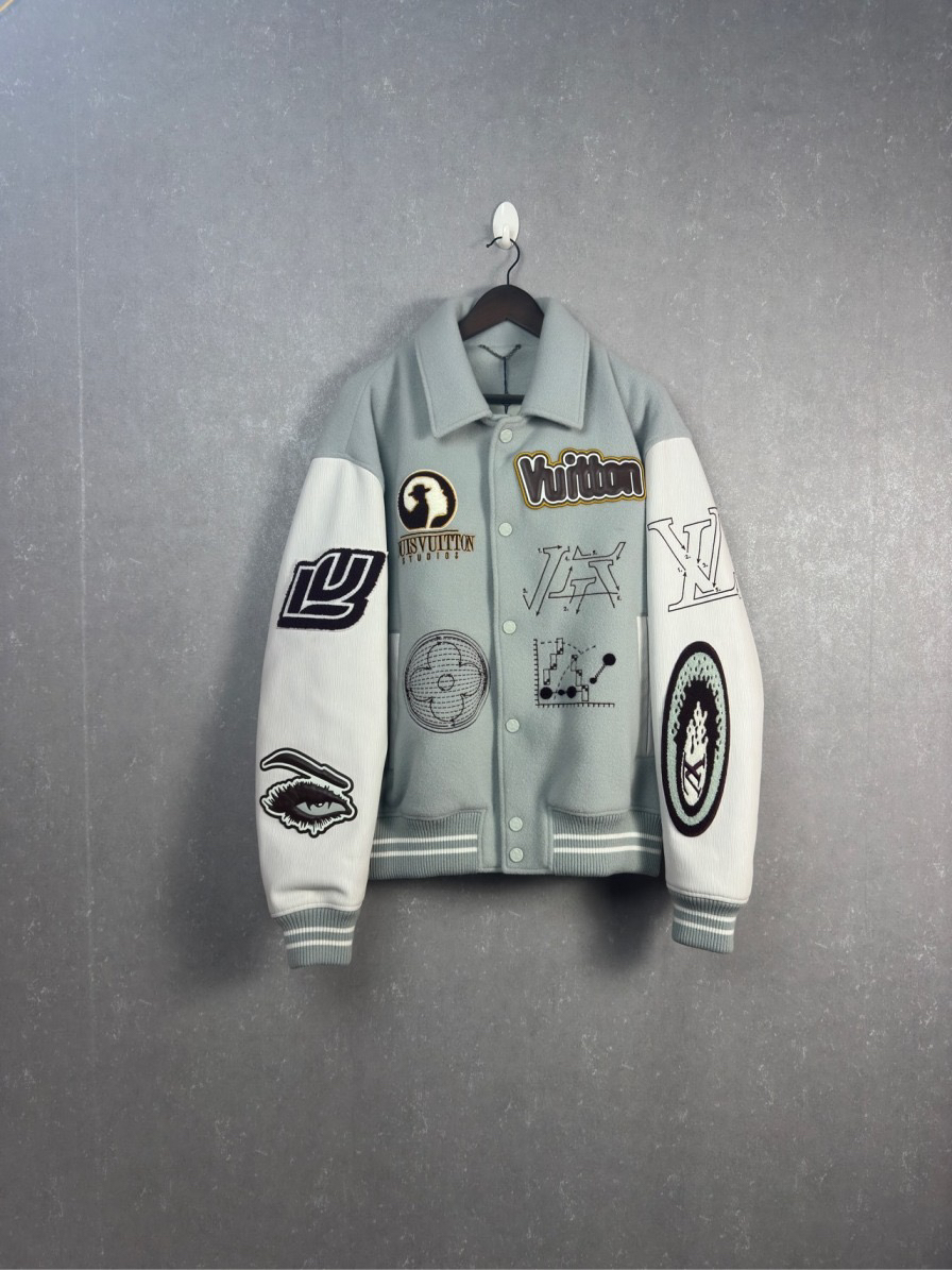 99新 LouisVuitton/路易威登 拼色单排扣休闲棒球服56码002627