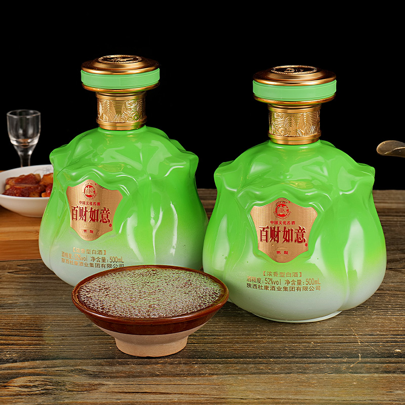 宫钦百财如意浓香型白酒纯粮酿造52度500ml