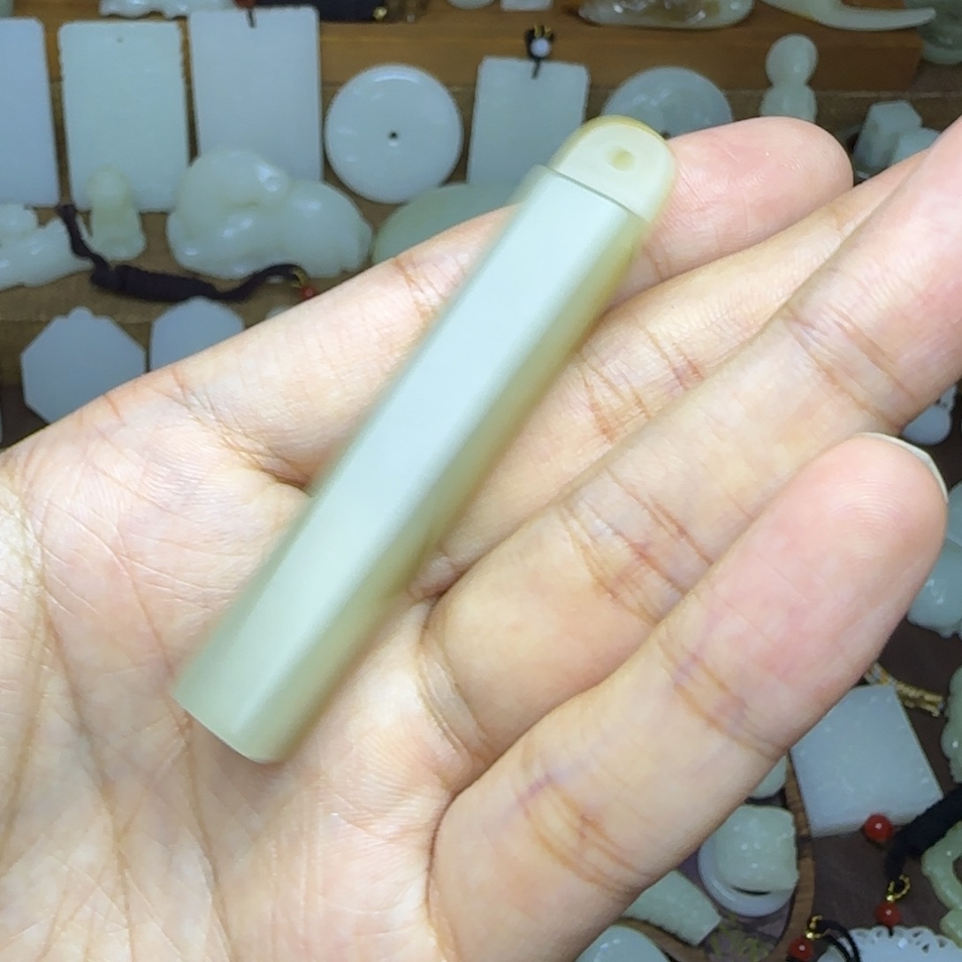 未镶嵌和田玉挂件翎管