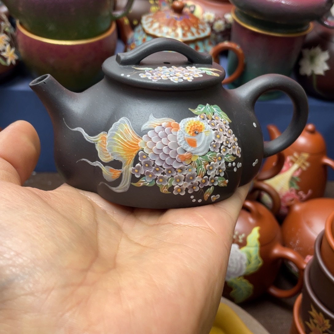 给***糖红泥茶杯紫砂茶壶160cc