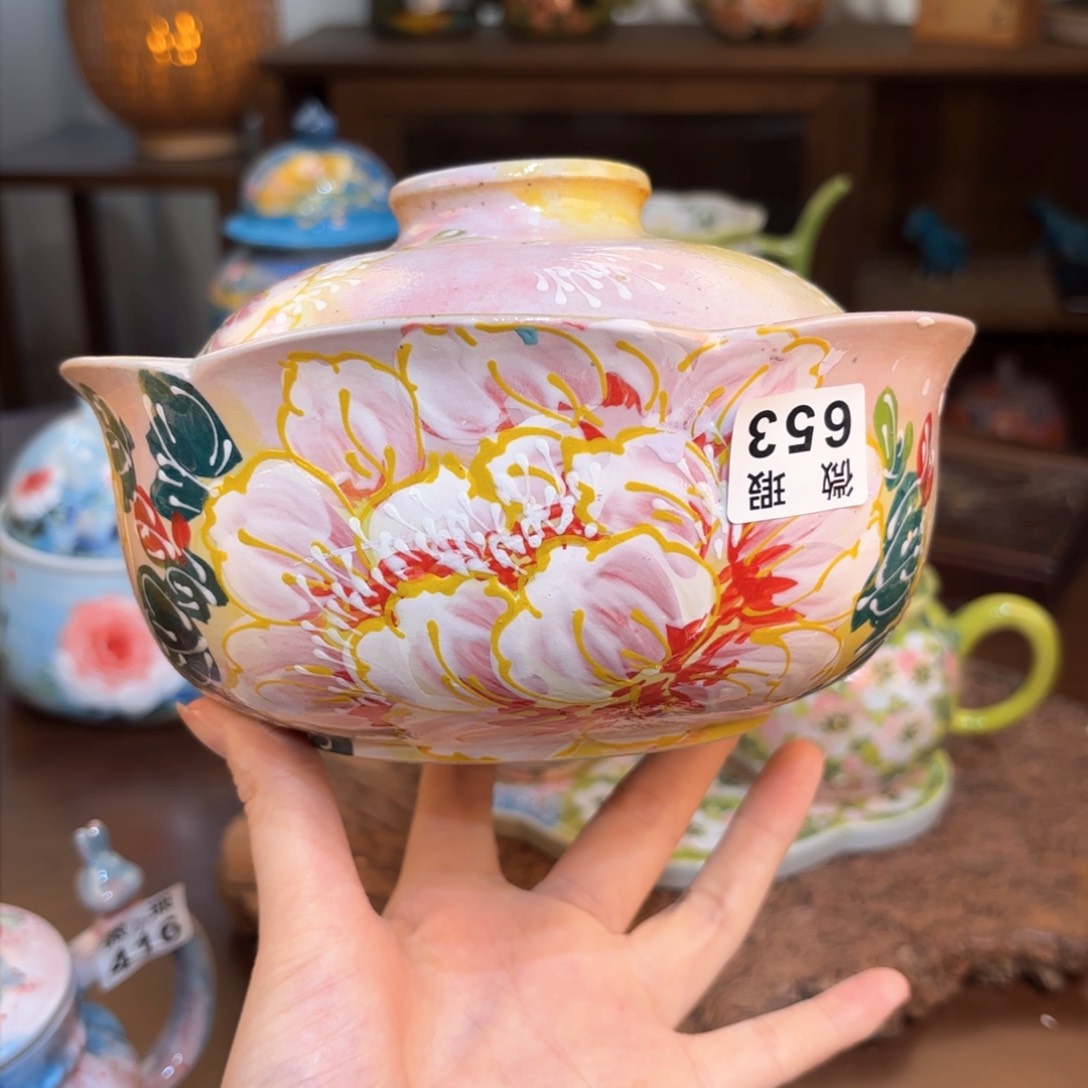 景德镇手绘高温釉下彩陶瓷茶具