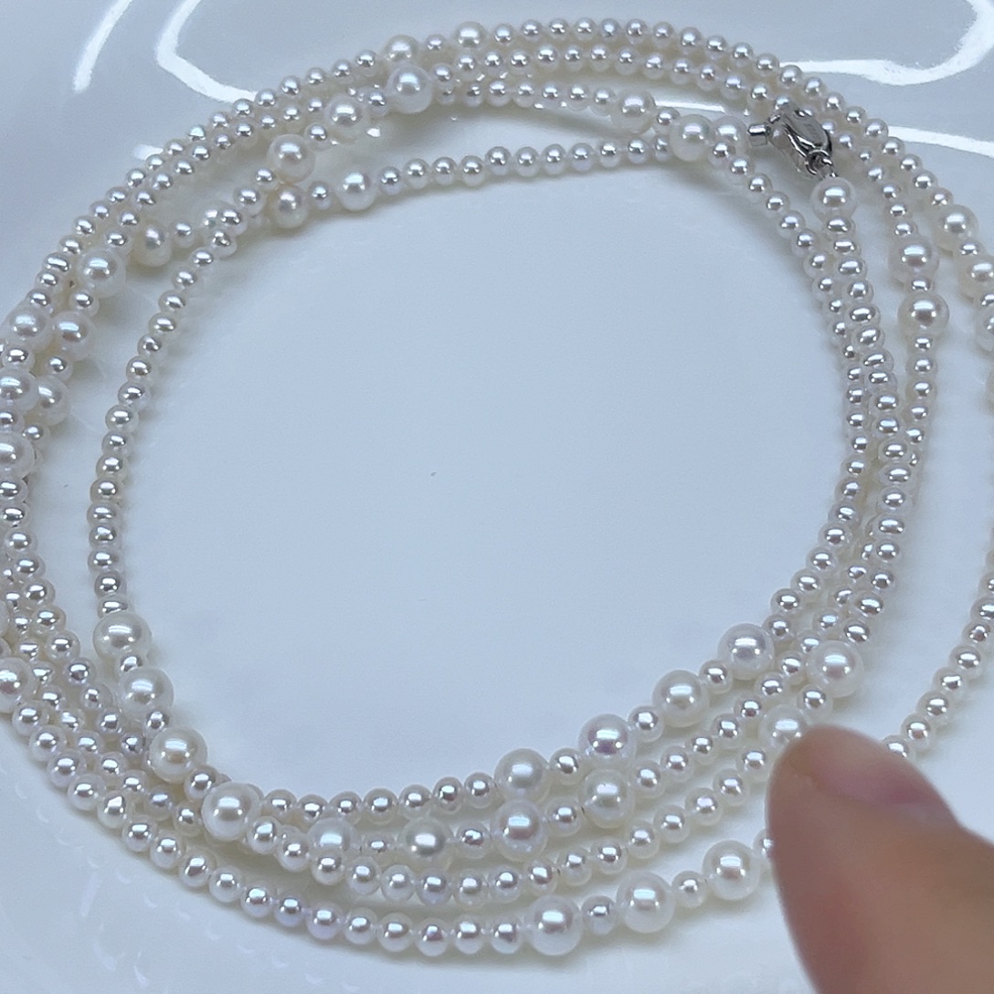 淡水珍珠颈饰银S925镶嵌