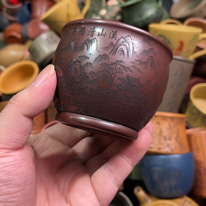 紫砂茶杯全手工紫砂主人杯