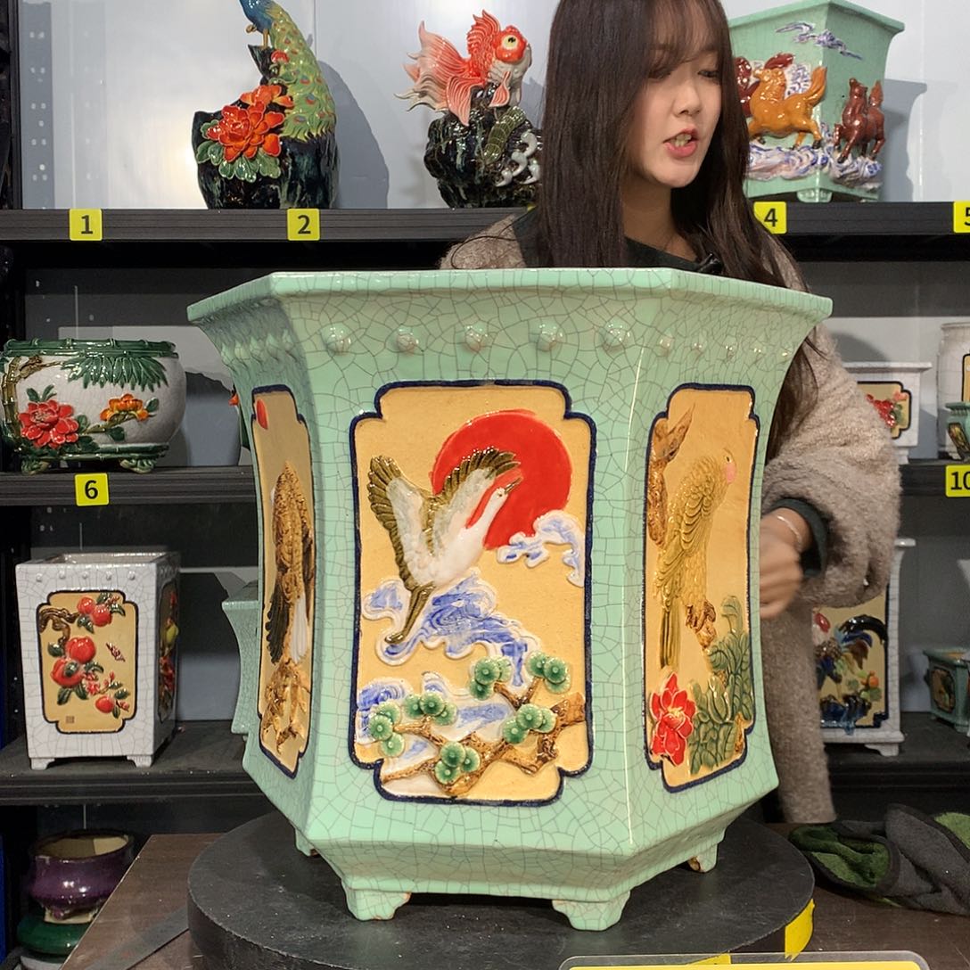 内***店高温烧制石湾盆花盆