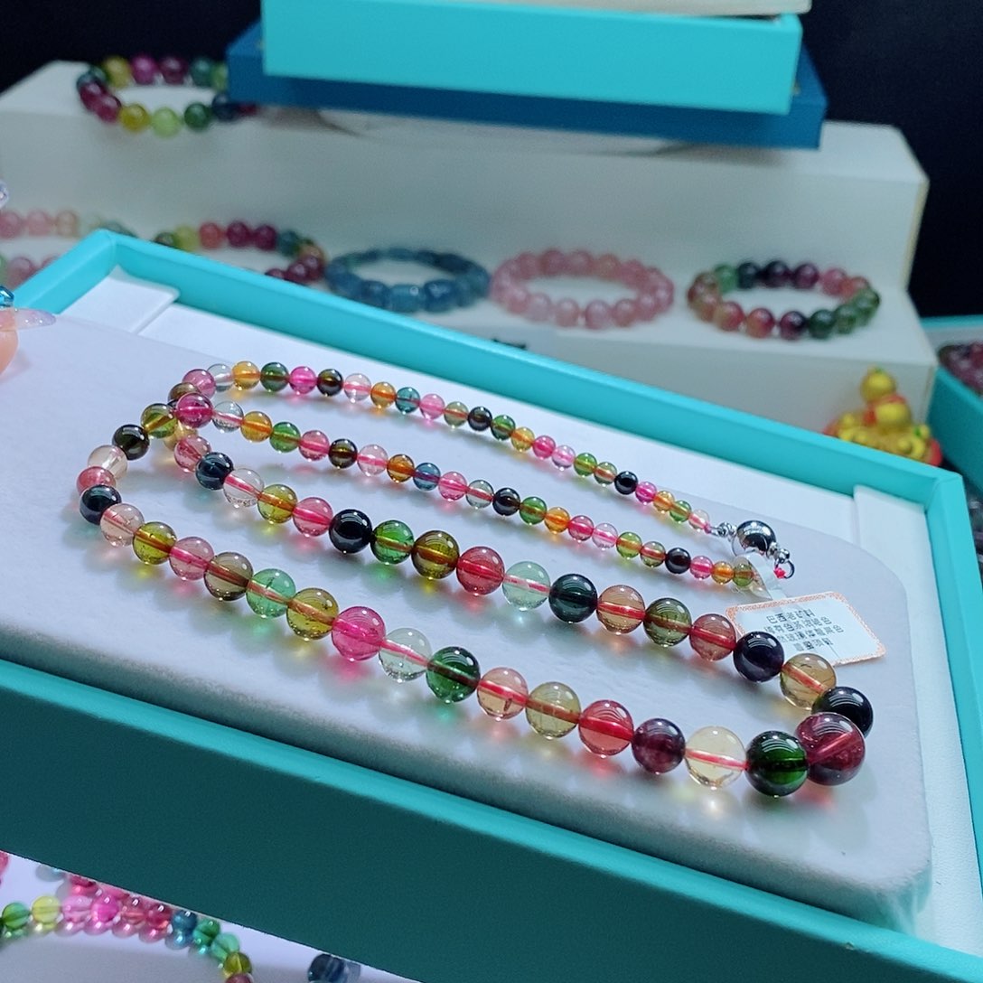 碧玺手链未镶嵌碧玺项链