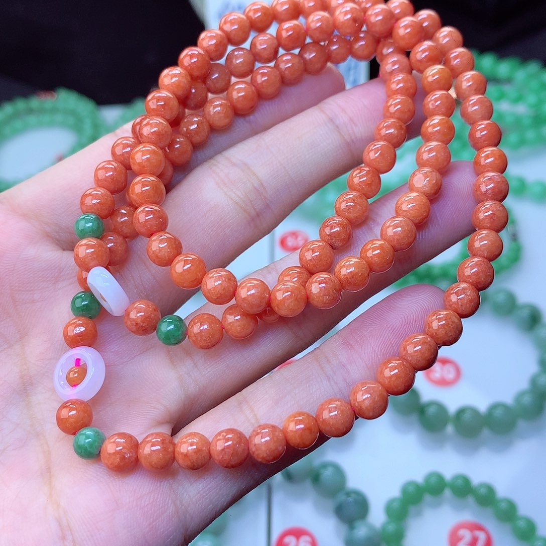 翡翠毛衣链未镶嵌