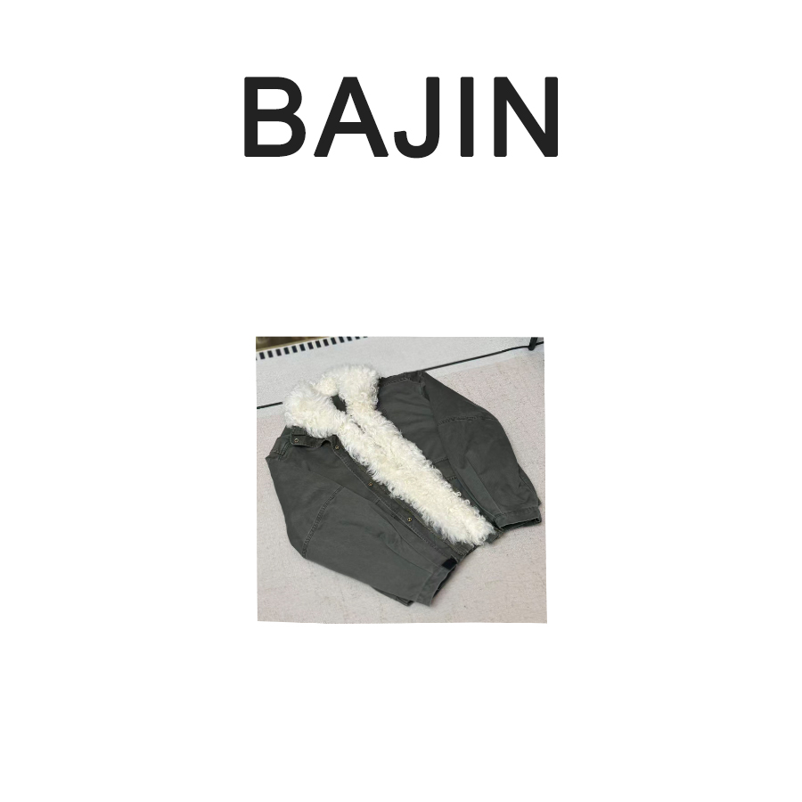 B2611【冬季新品芭金高定羊毛革复古翻领90鹅绒服可拆卸毛领外套】