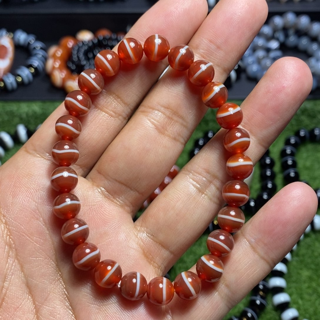 玛瑙/玉髓一线药师玛瑙手串未镶嵌8