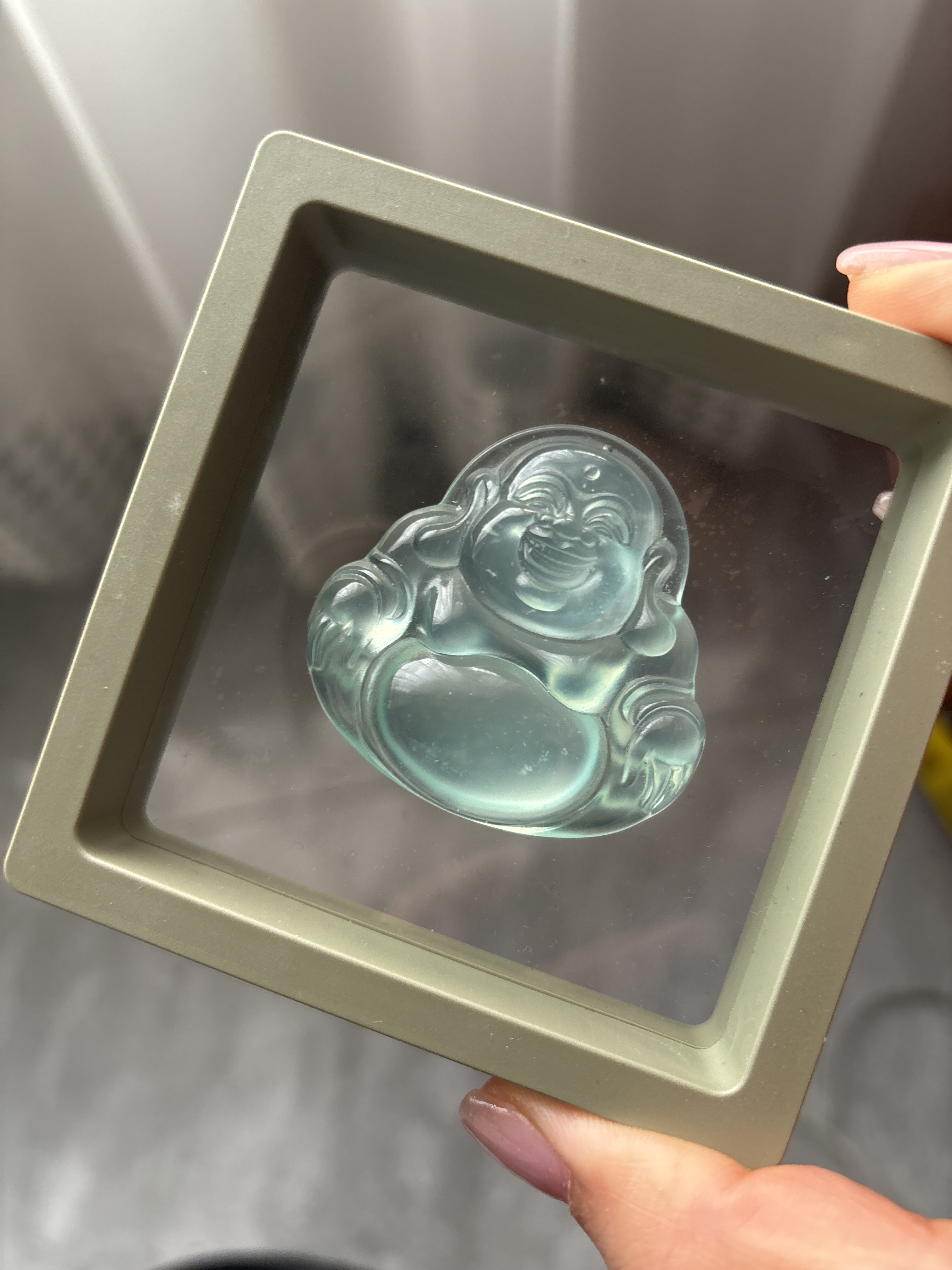 玉佛笑佛男女款天然岫玉挂件