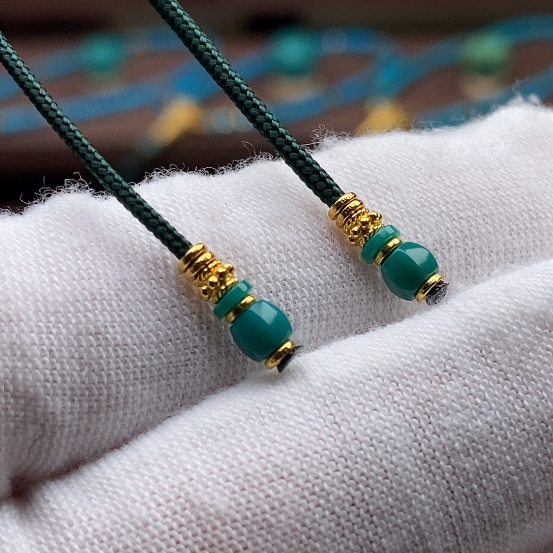 绿松石18K金镶嵌绿松石配饰