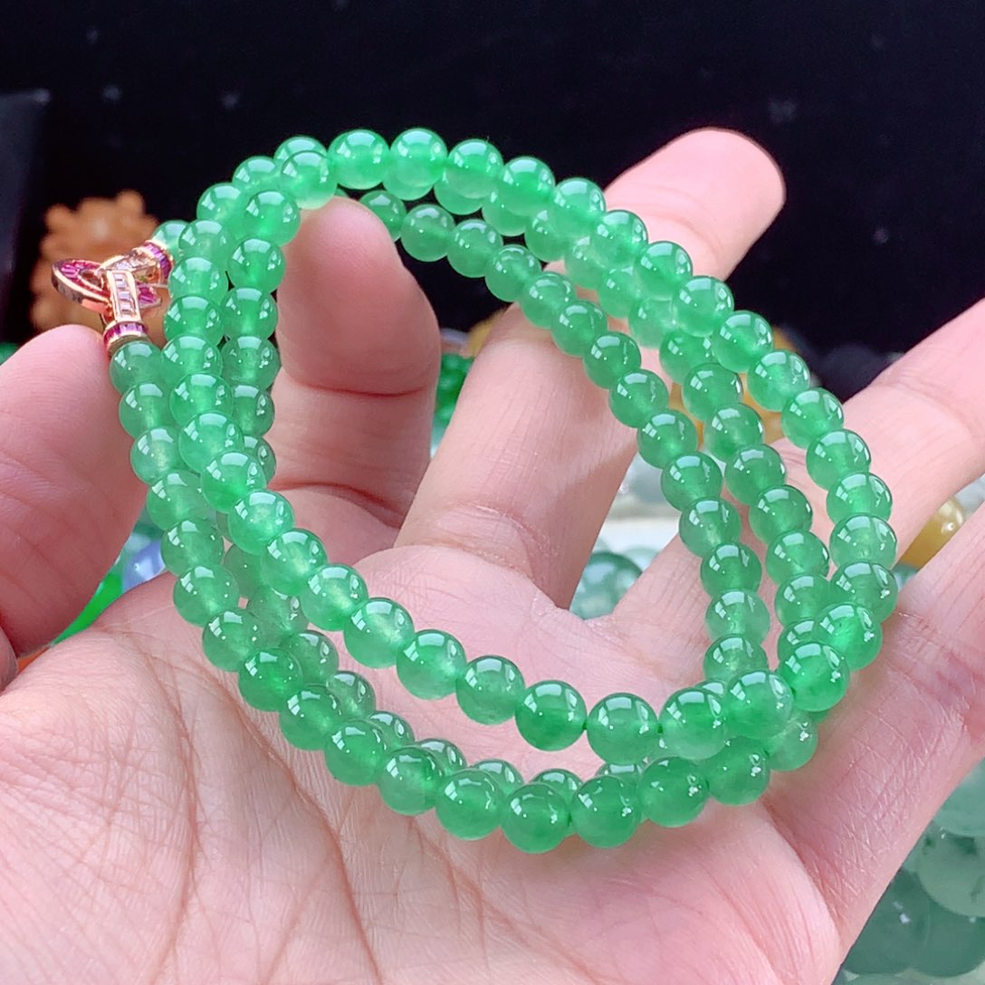 翡翠手链未镶嵌卡6