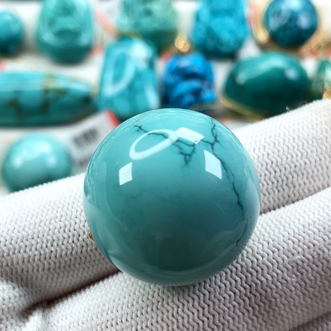 绿松石未镶嵌车挂尺寸20