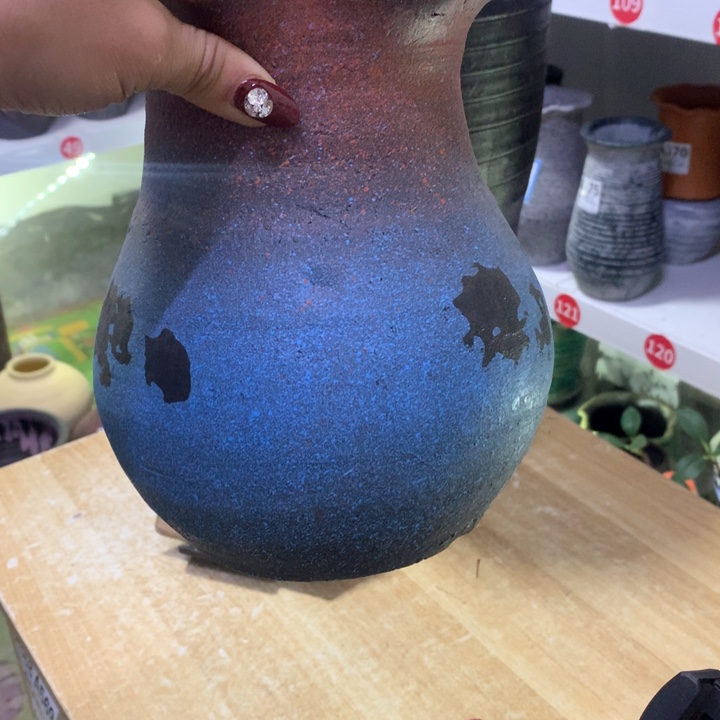 【闪购商品】红陶粗糙有孔高20口15