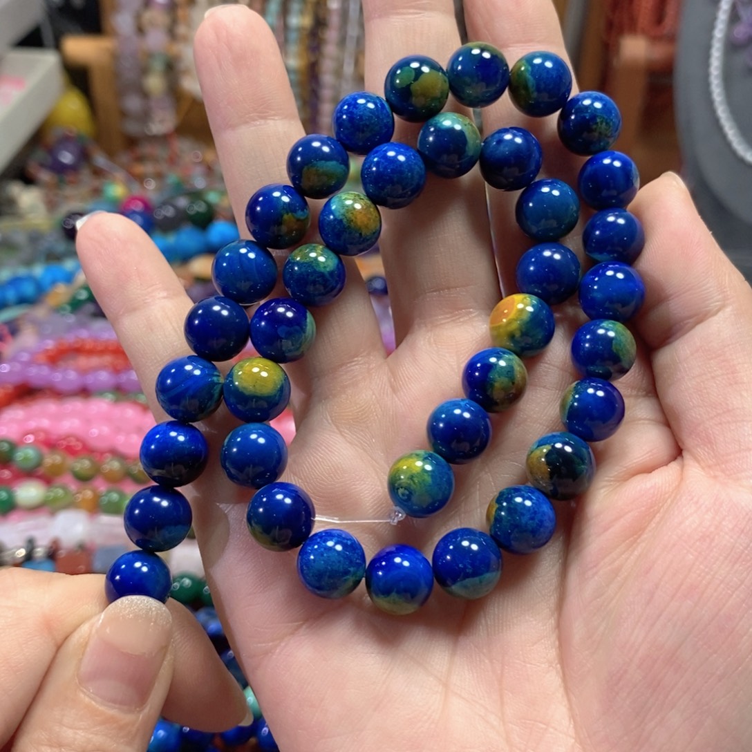 玛瑙/玉髓未镶嵌珠宝半成品地球玛瑙一条卡10mm