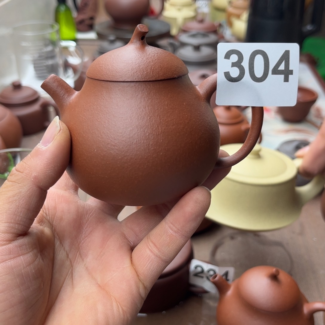 紫砂茶壶降坡泥茄瓜170左右