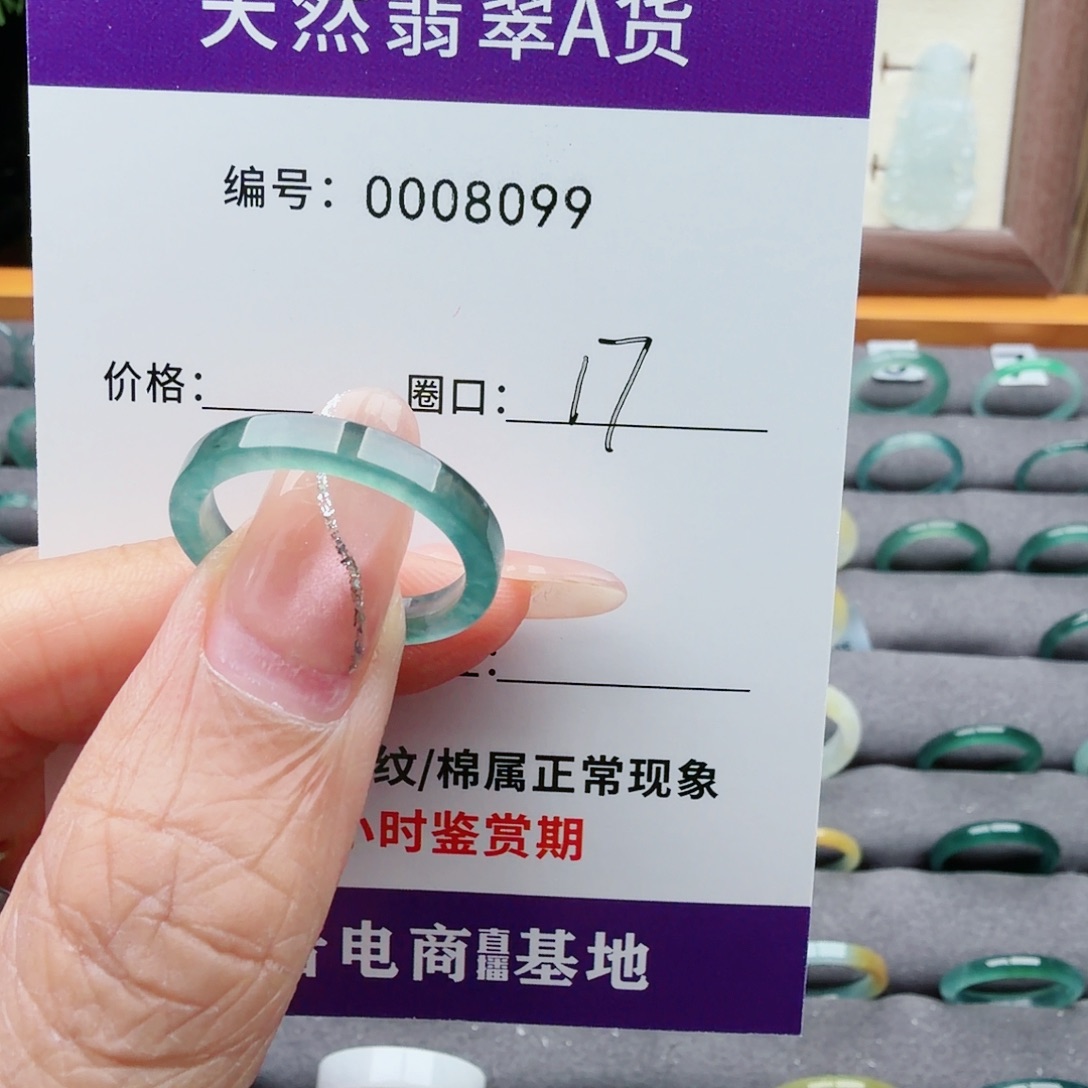 二***洋翡翠未镶嵌戒指翡翠