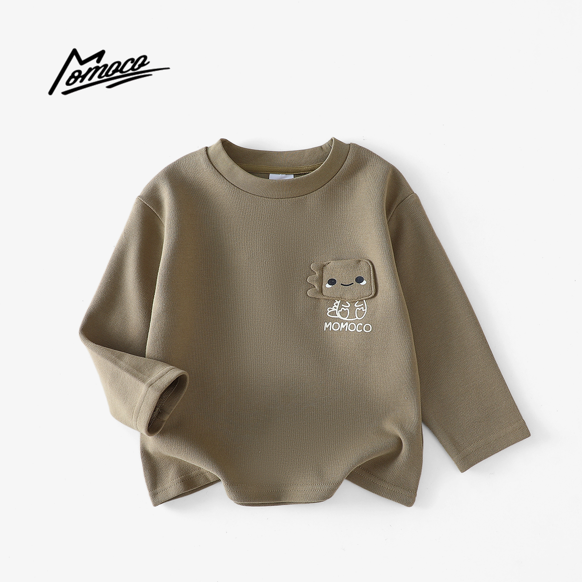 【专柜撤柜】MOMOCO冬季男童印花图案长袖T恤打底上衣75410235002